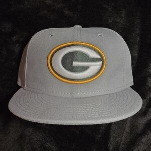 New Era Green Bay Packers Gray Fitted Cap Hat 7 1/4